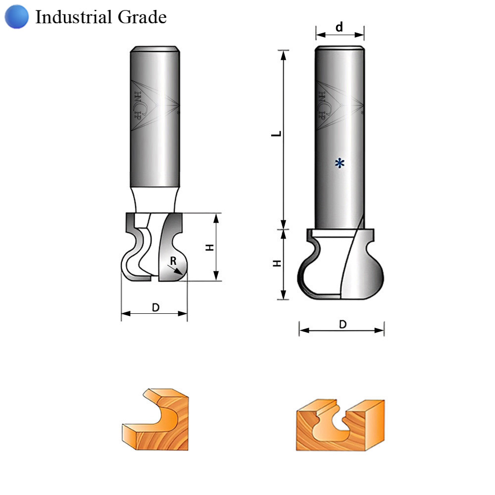 CHP1503 - Double Curved Finger Router Bit (Industrial Grade)
