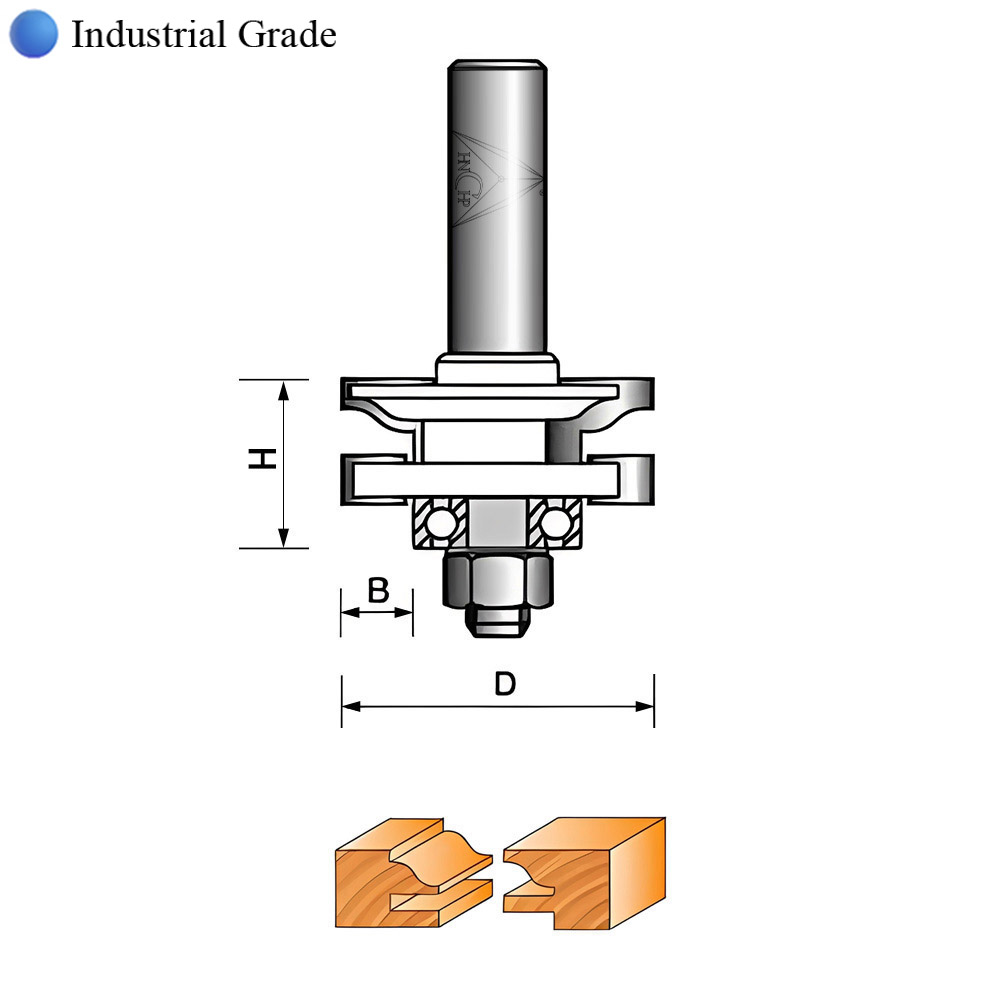 CHP1722 - Reversible Stile & Rail Ogee Router Bit (Industrial Grade)