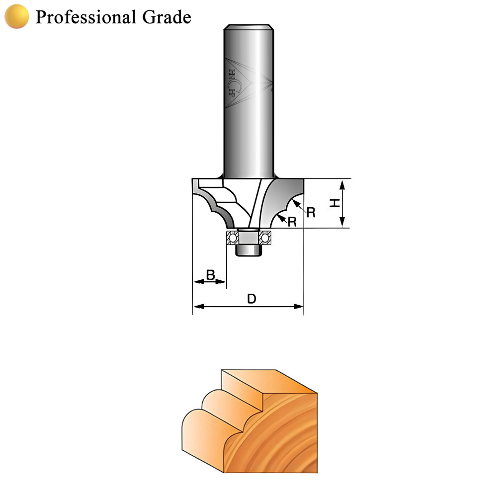 CHP0802 - Classical Ogee Molding Router Bit (Professional Grade)