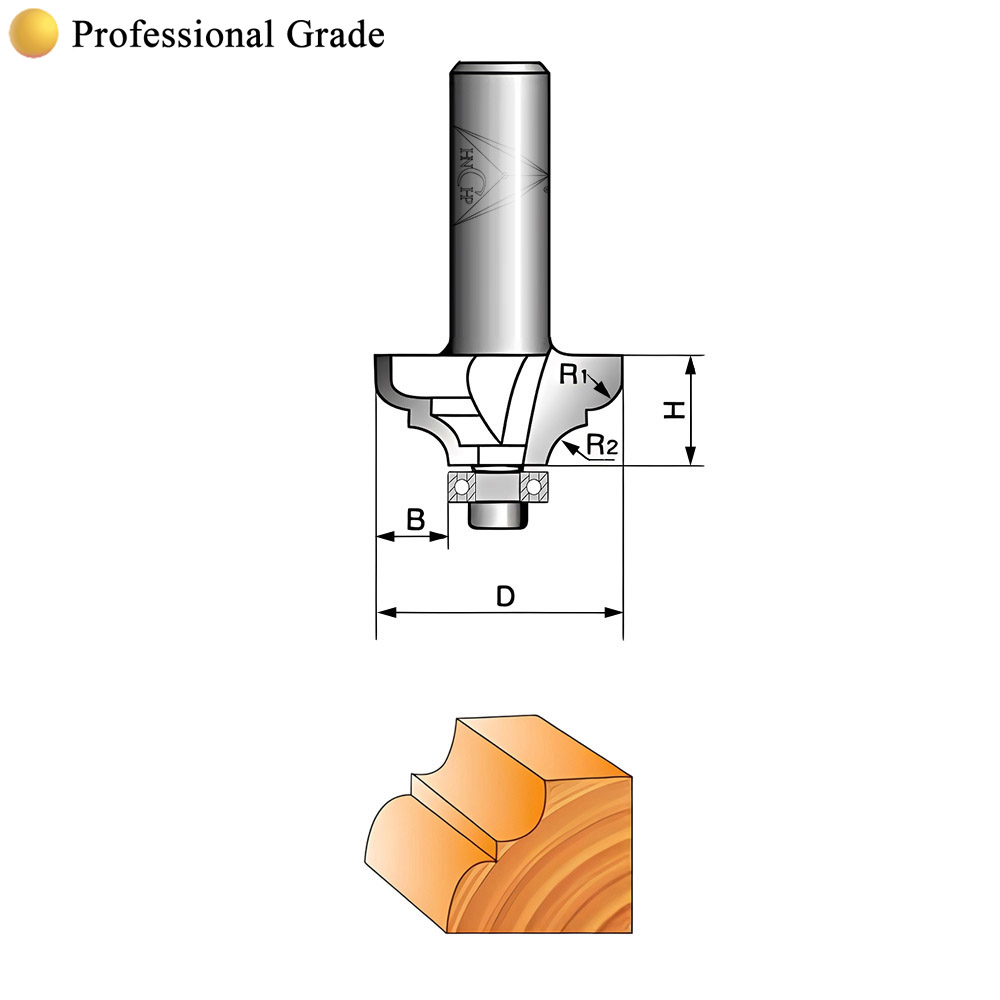 CHP0807 - Classical Ogee Molding Router Bit (Professional Grade)