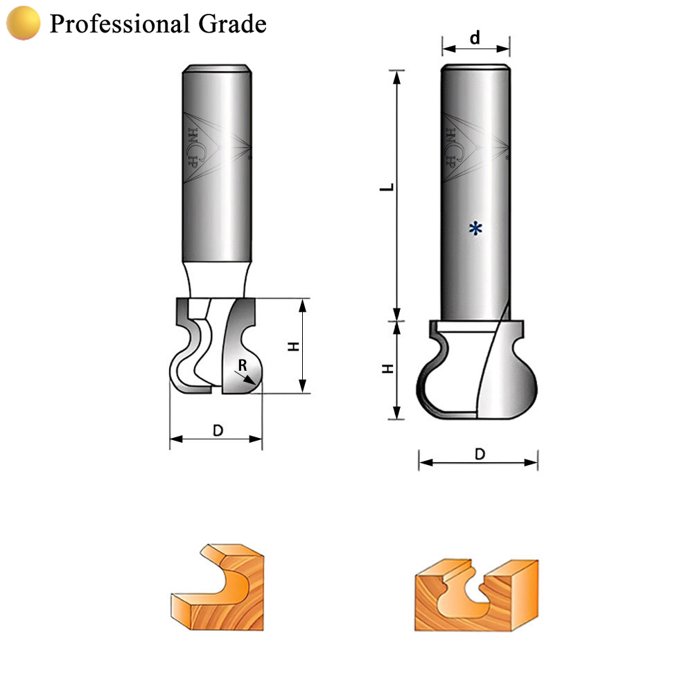 CHP1503 - Double Curved Finger Router Bit (Professional Grade)