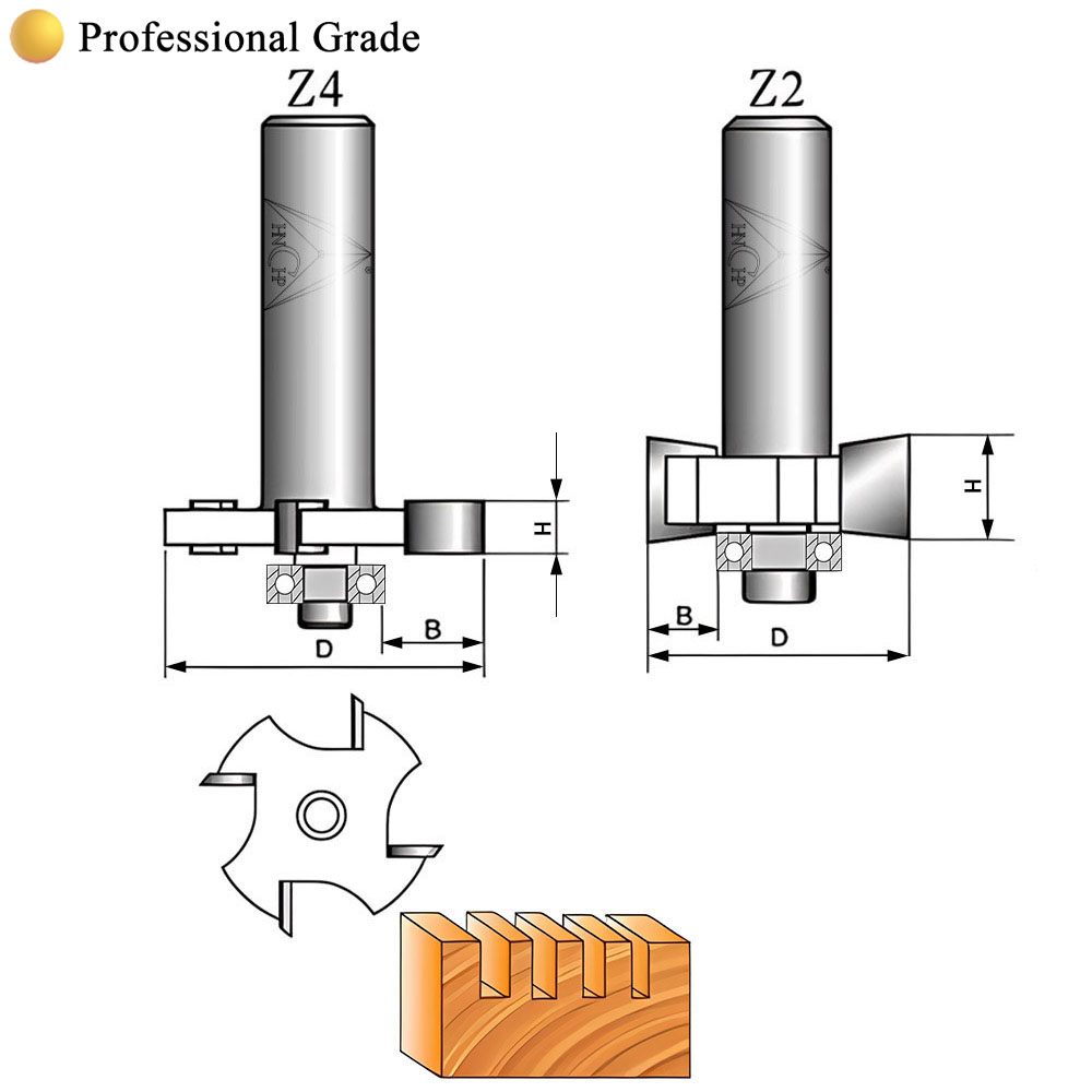 CHP1604 - "T" Type Router Bit With Bearing (Professional Grade)