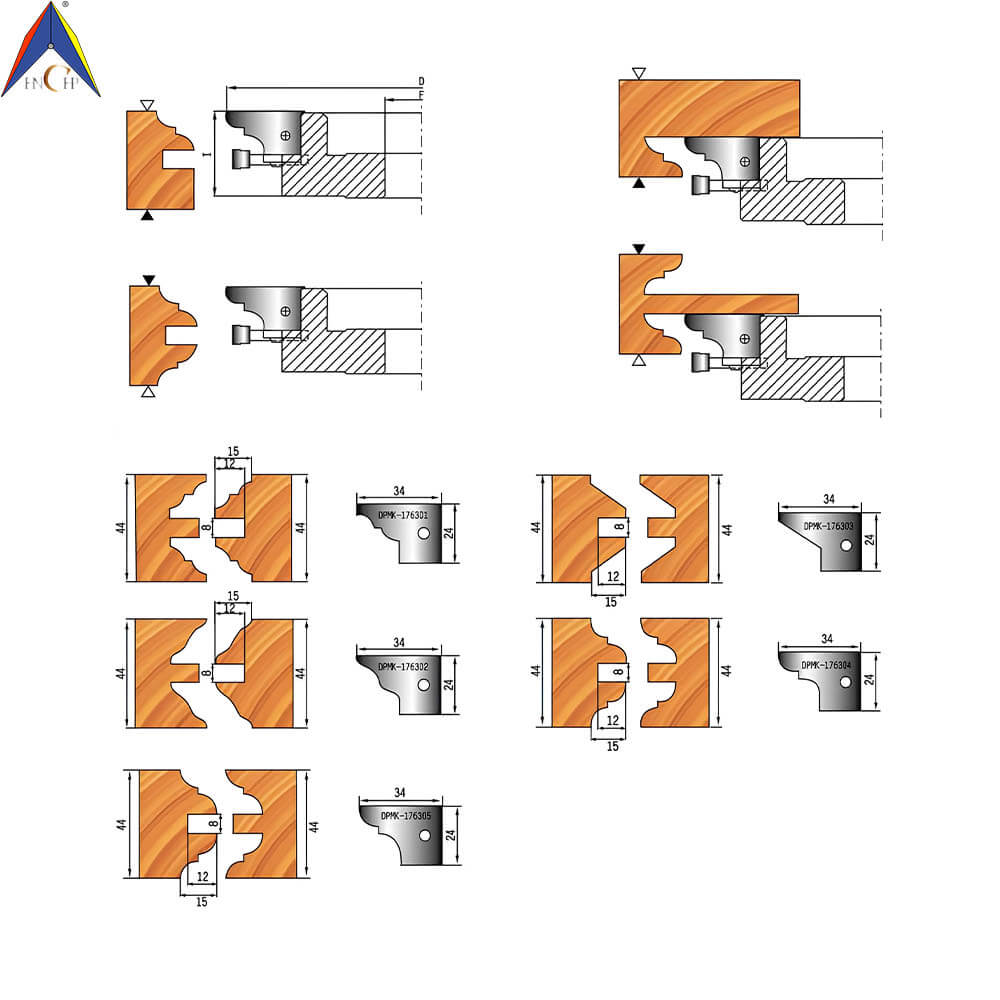 CHPJ008.04 - Carbide Insert Doorframe Cutterhead Set Ⅳ