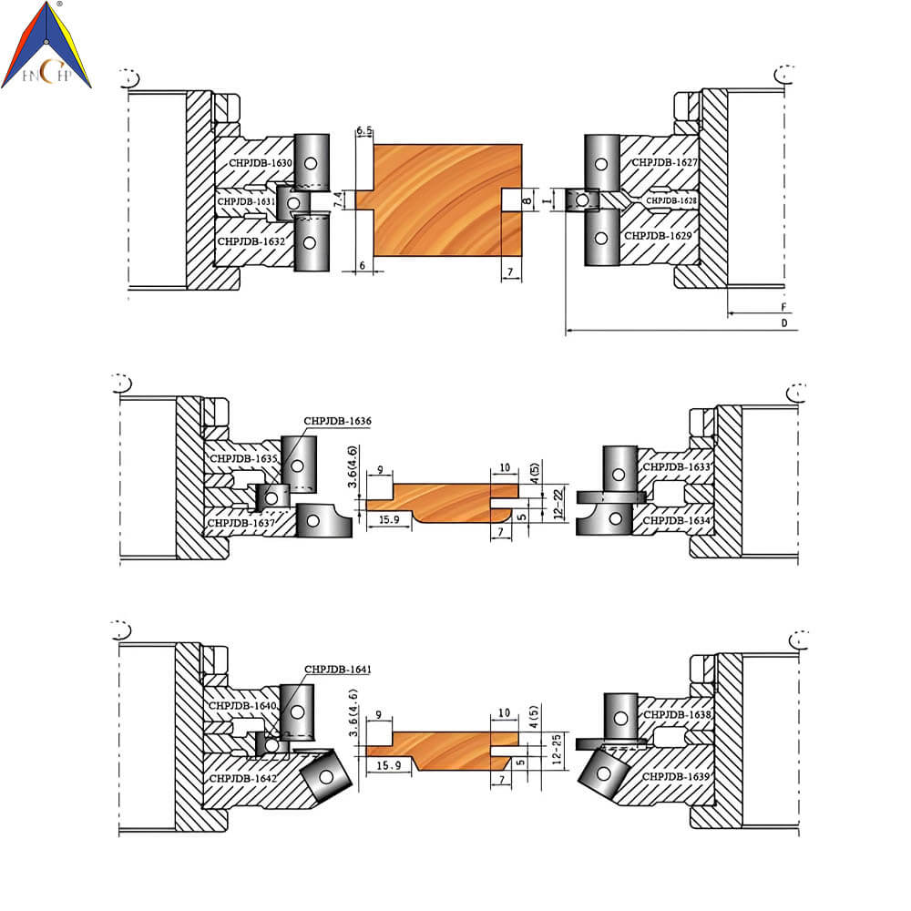 CHPJ009.01 - Carbide Insert Flooring Cutterhead Set