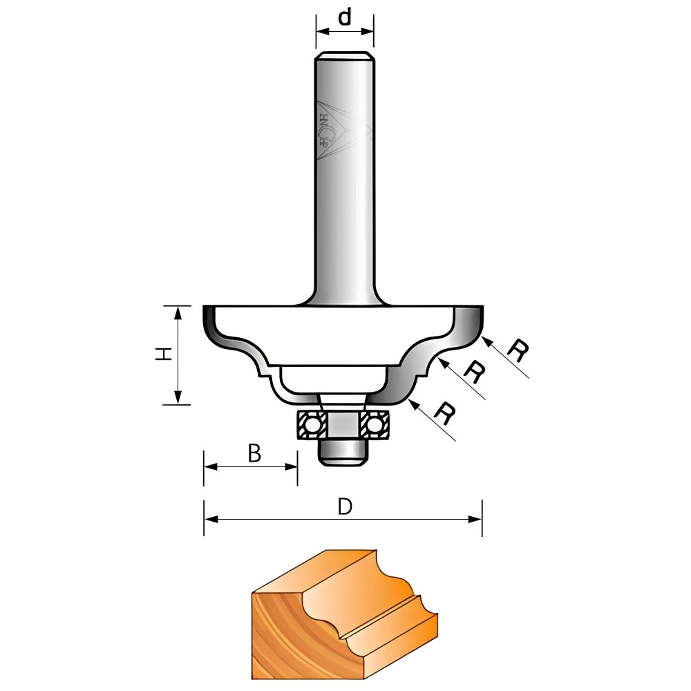 CHP2014 - Handrail Classical Router Bit