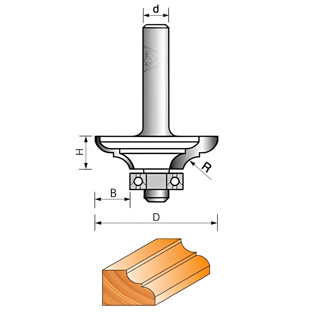 CHP2102 - S Classical Ogee Router Bit