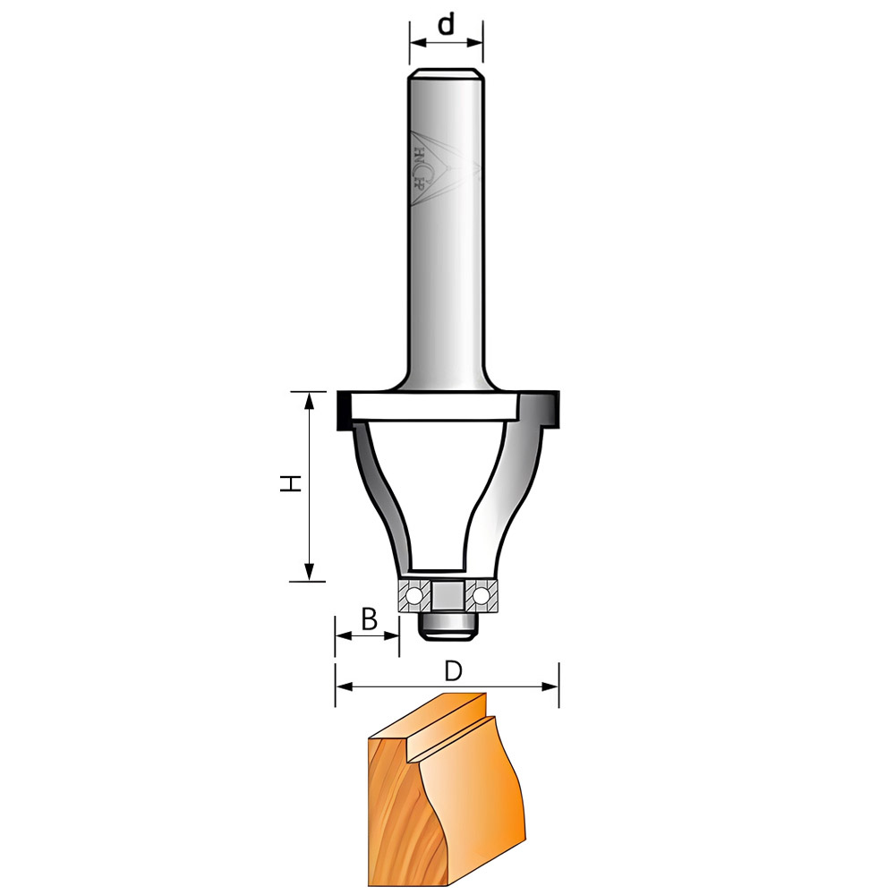 CHP2206 - Face Molding Router Bit
