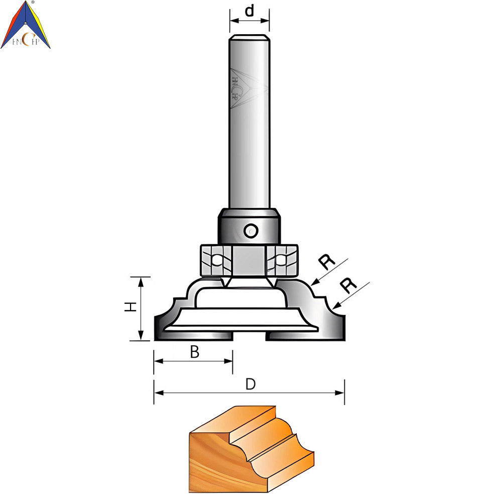 CHP2301 - Opposite Double Roman Ogee Router Bit
