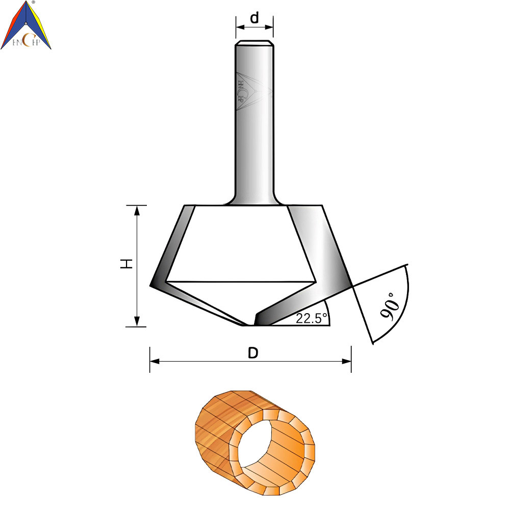 CHP2517 - 22.5° Bird Mouth Router Bit