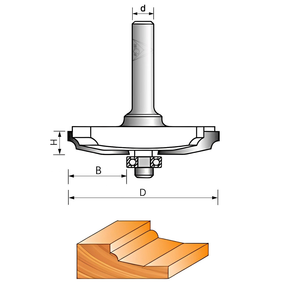 CHP3004 - 12° Raised Panel Router Bit