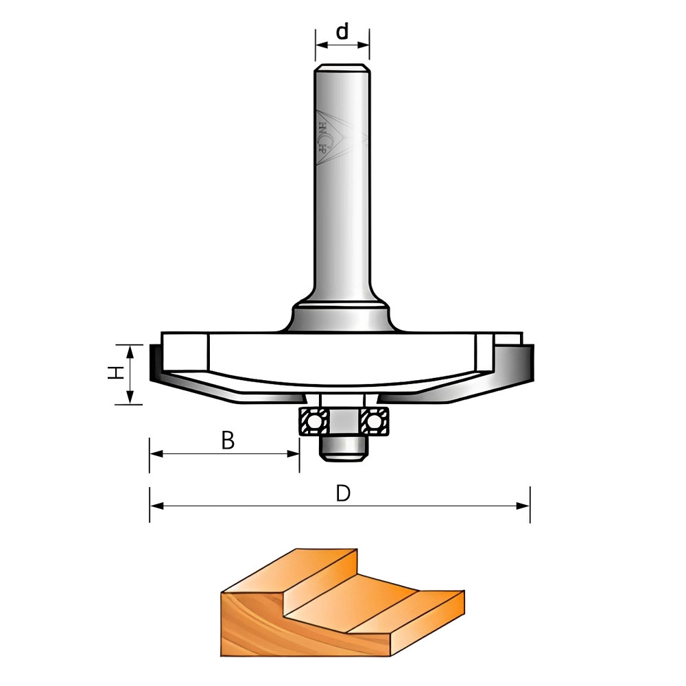 CHP3005 - 15° Raised Panel Router Bit