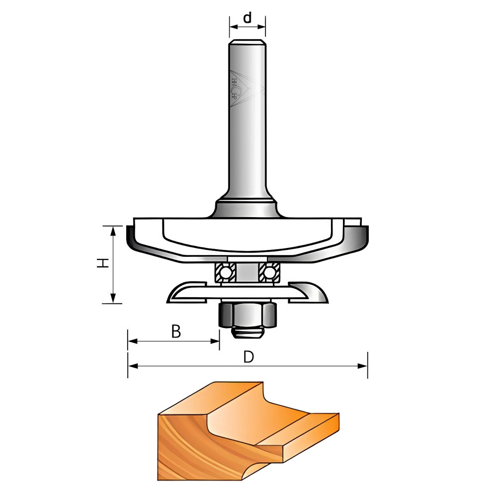 CHP3101 - Raised Panel Router Bit With Back Cutters