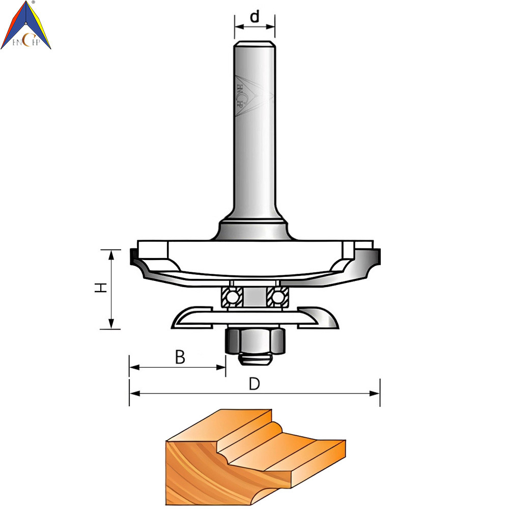 CHP3104 - 12° Raised Panel Router Bit With Back Cutters