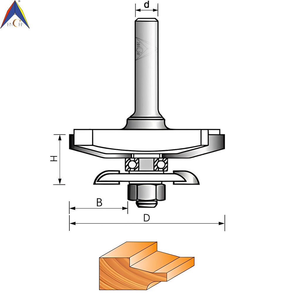 CHP3105 - 15° Raised Panel Router Bit With Back Cutters