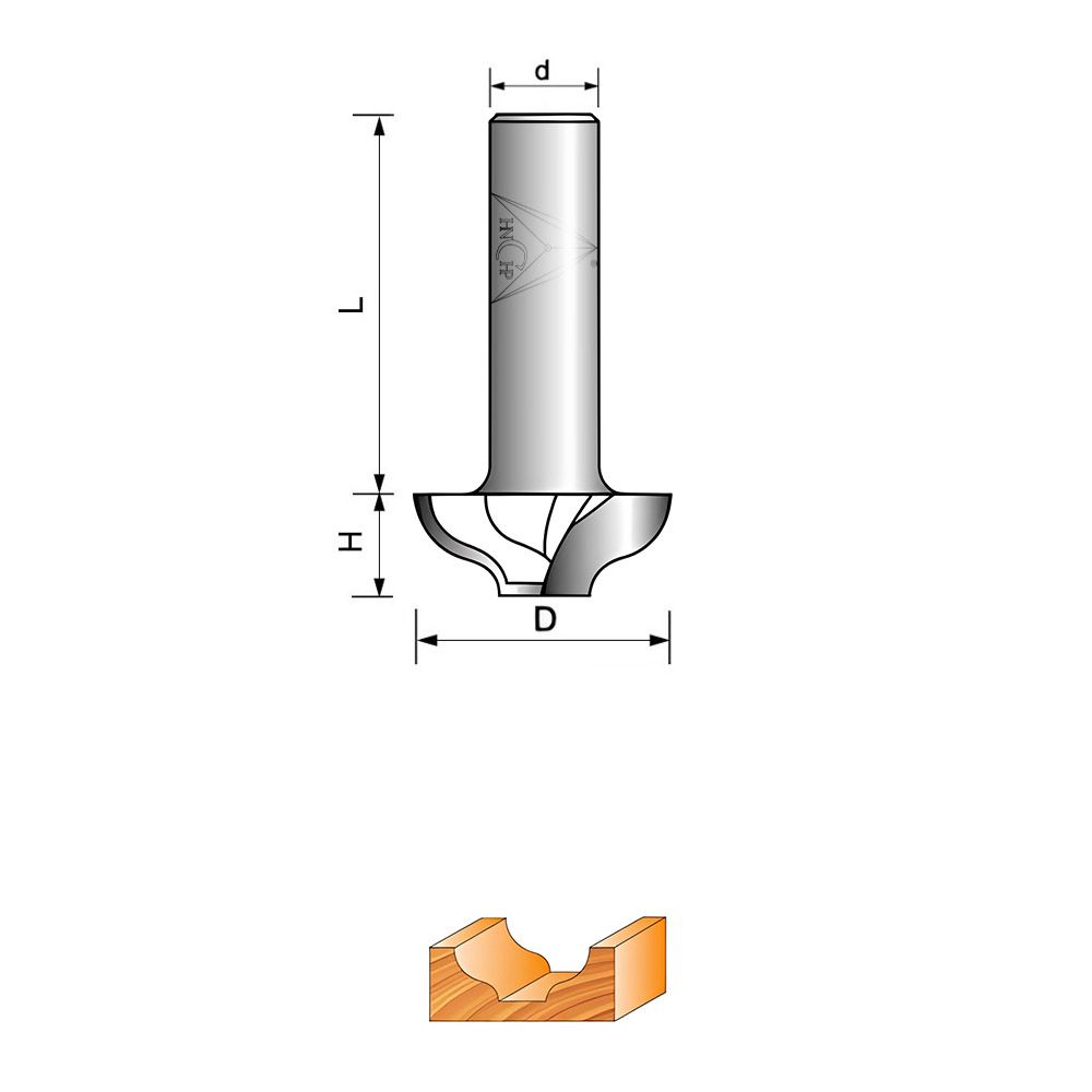 CHP5004 - Ogee Plunge Router Bit