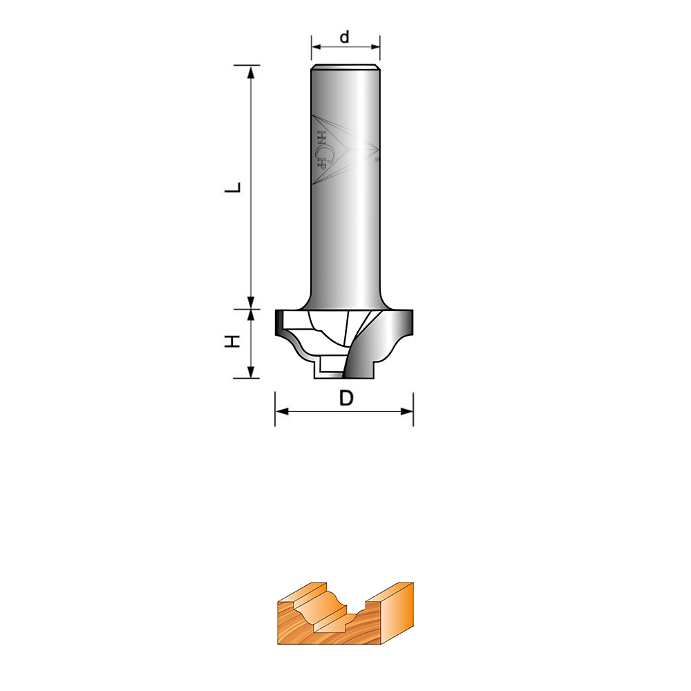 CHP5006 - Roman Ogee Plunge Router Bit
