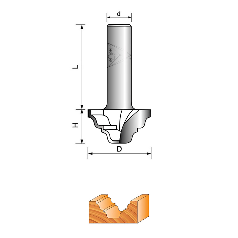 CHP5040 - Classical Plunge Router Bit