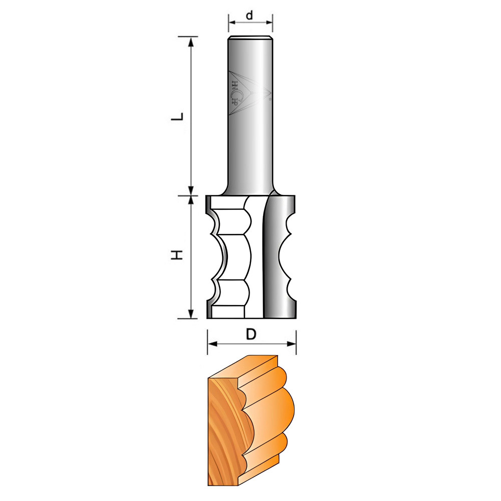 CHP6011 - Face Molding Router Bit