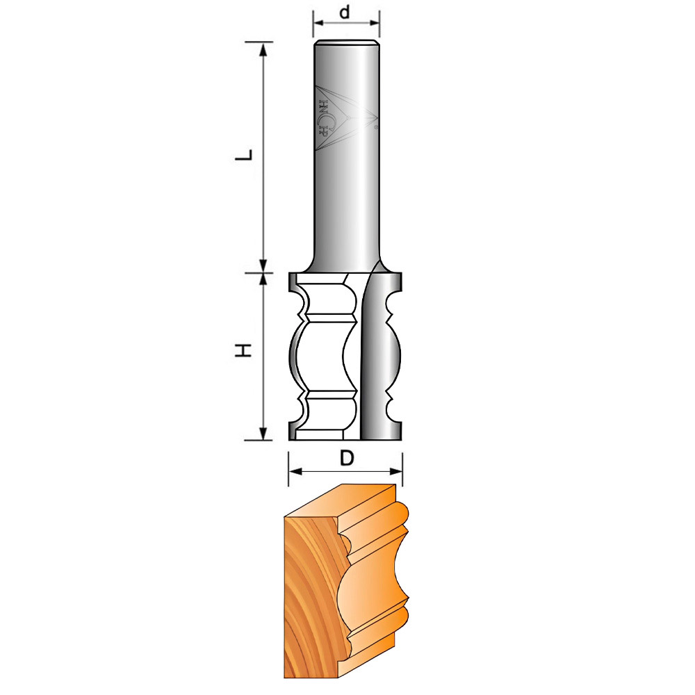 CHP6013 - Face Molding Router Bit