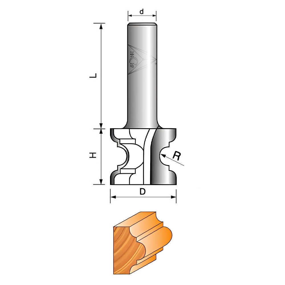 CHP6014 - Face Molding Router Bit