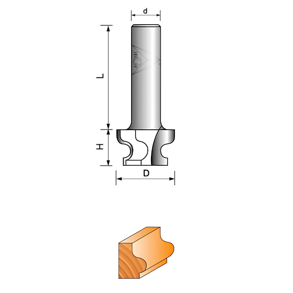 CHP6024 - Face Molding Router Bit