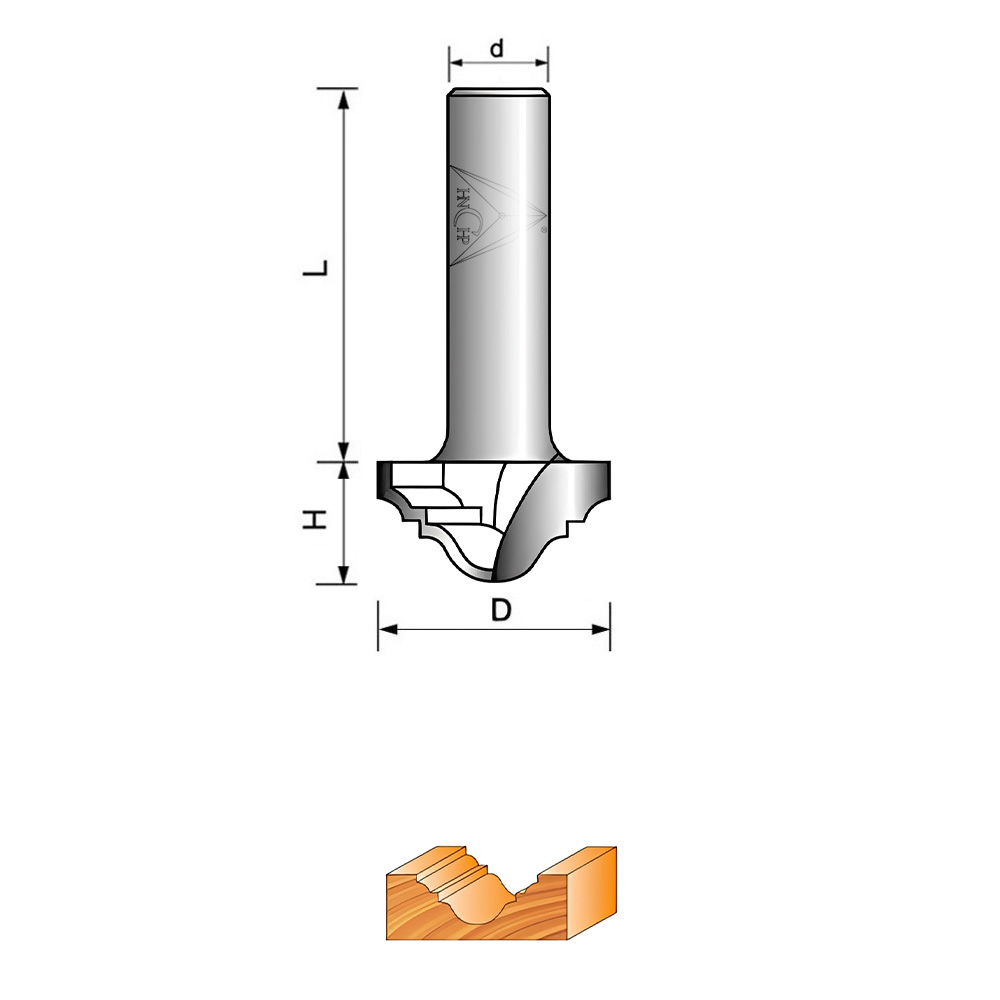 CHP6032 - Classical Plunge Router Bit