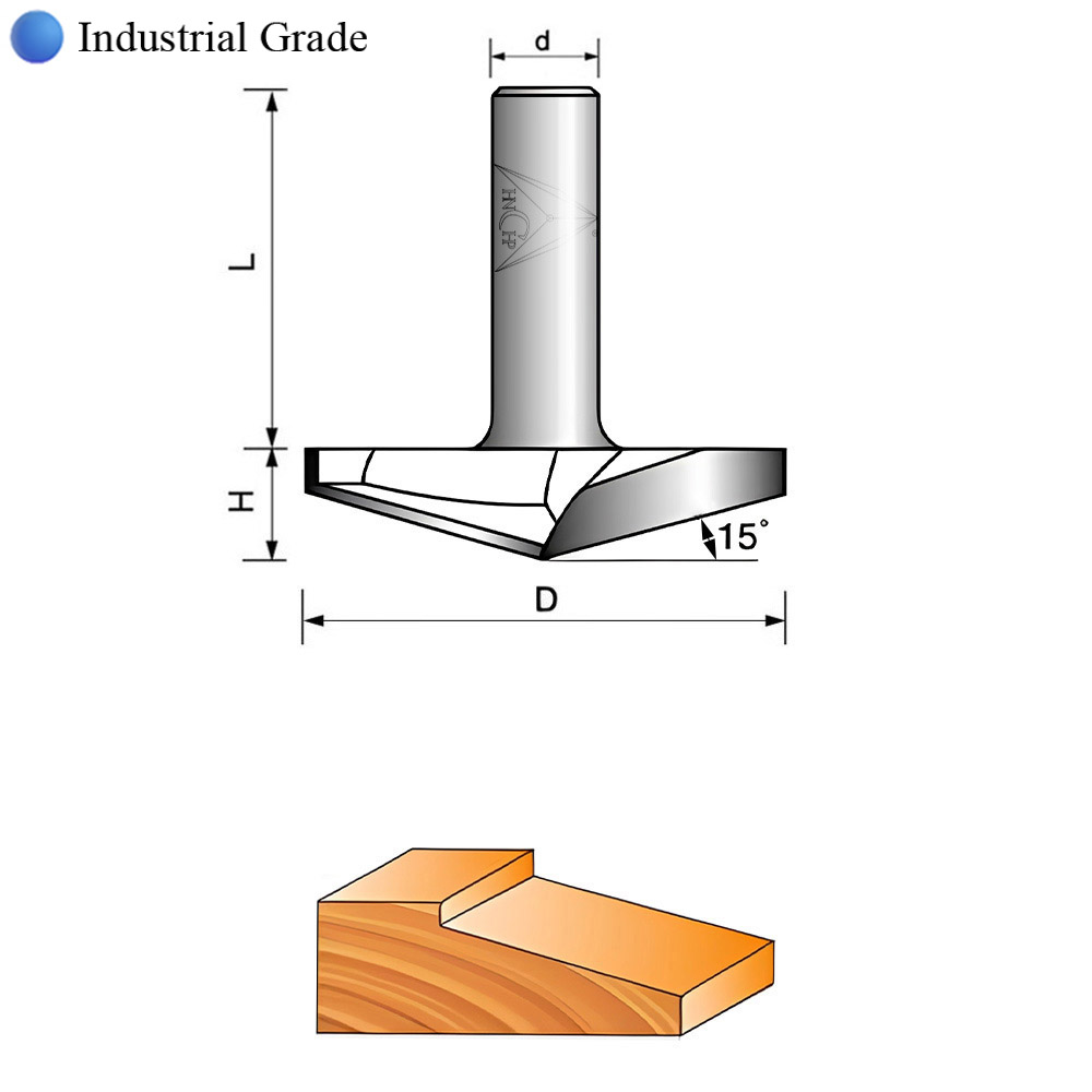 CHP7001 - 15° Raised Panel Router Bit (Industrial Grade)