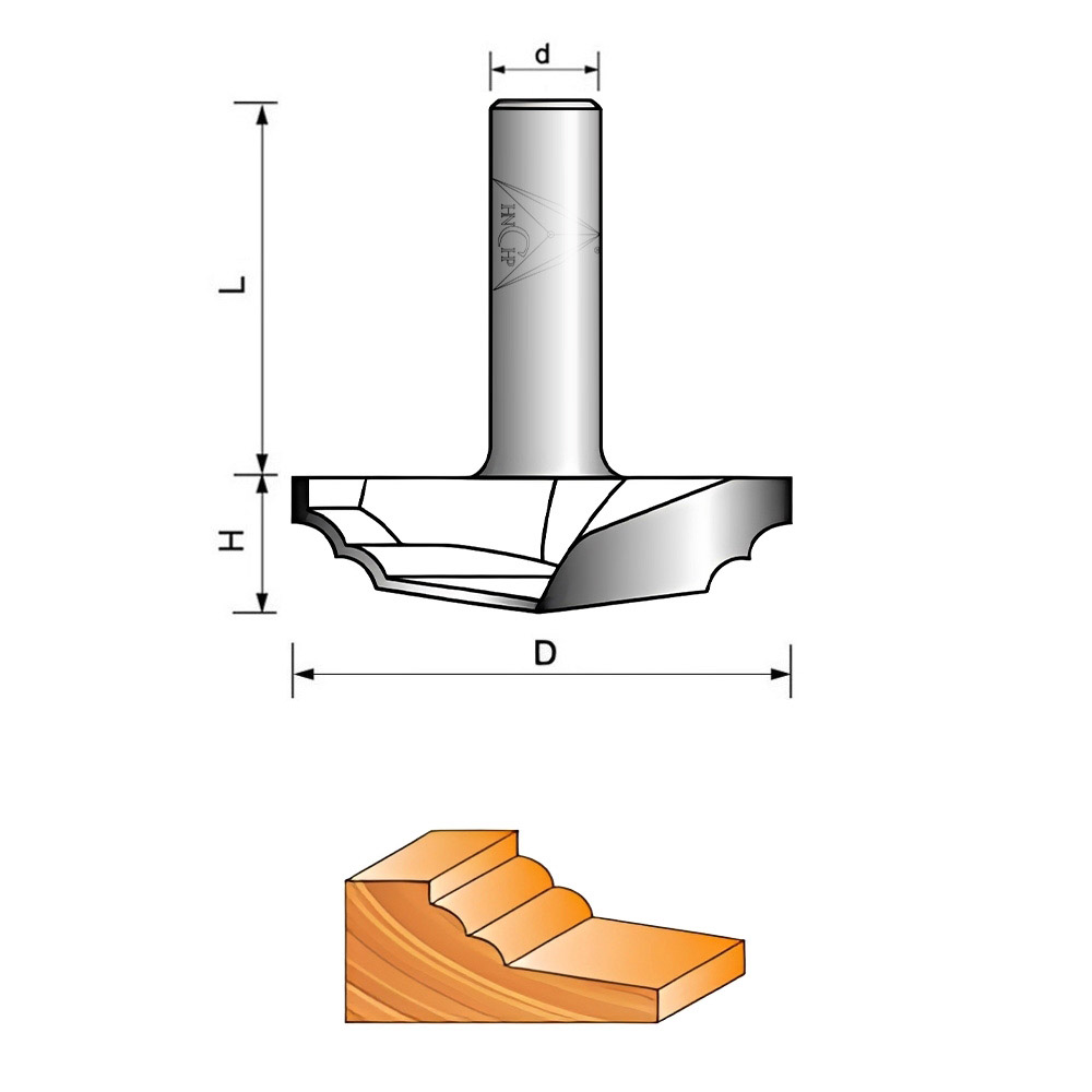 CHP7003 - Raised Panel Plunge Router Bit