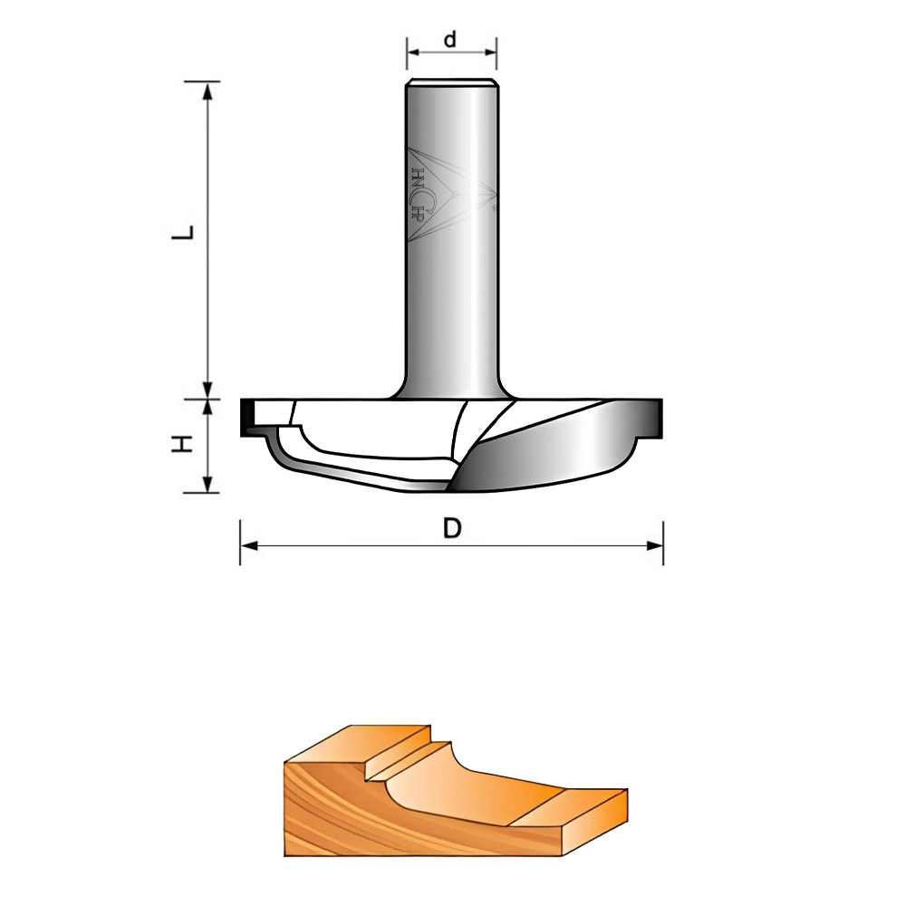 CHP7004 - Raised Panel Plunge Router Bit