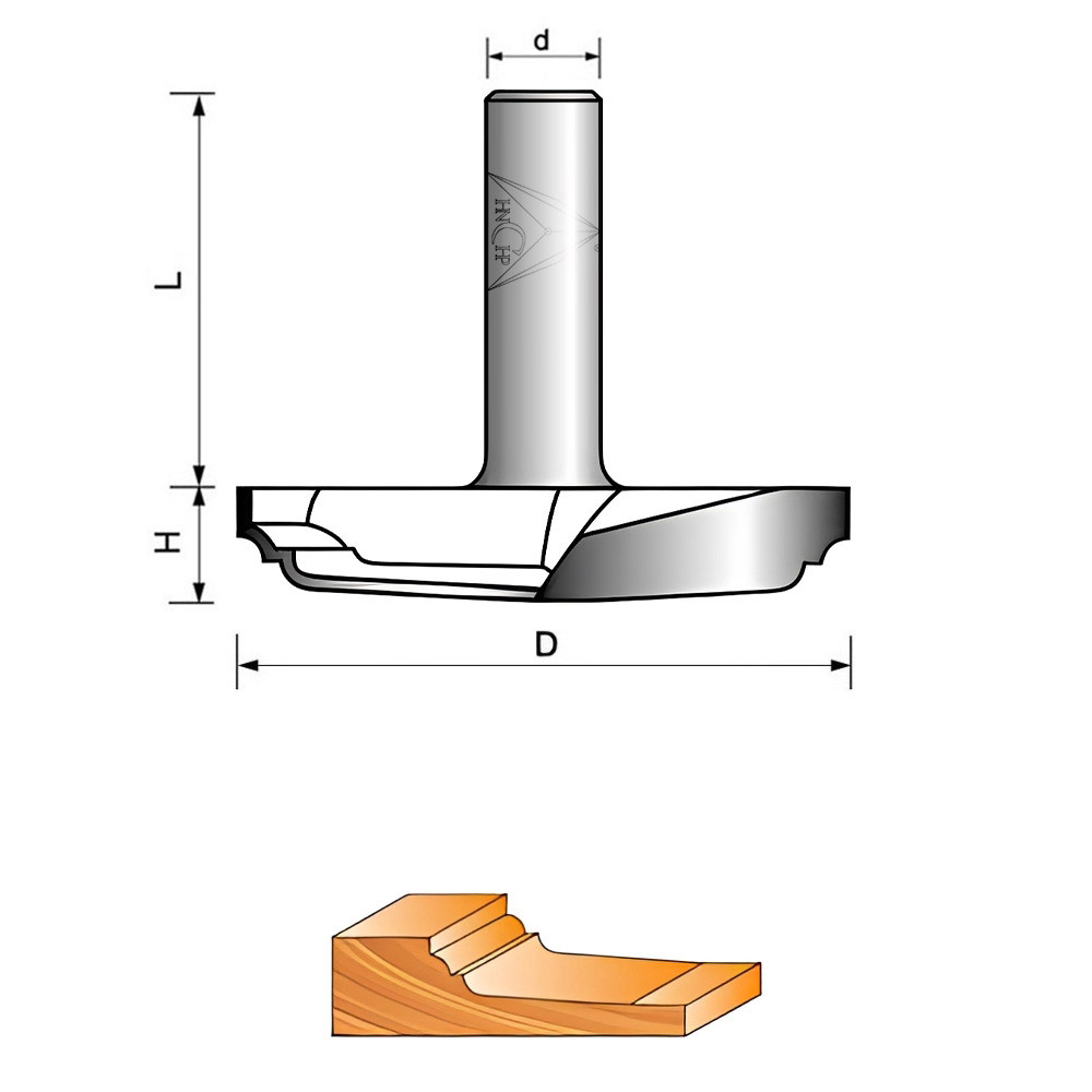 CHP7005 - Raised Panel Plunge Router Bit