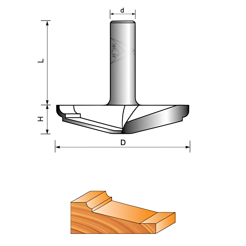 CHP7006 - Raised Panel Plunge Router Bit