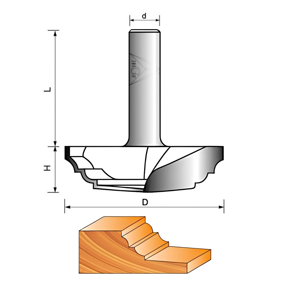 CHP7010 - Raised Panel Plunge Router Bit