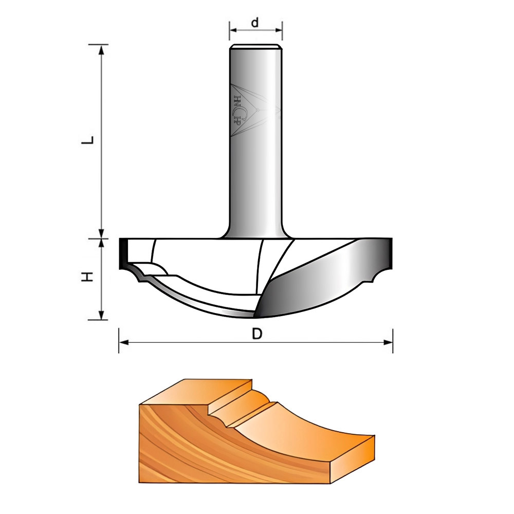 CHP7012 - Raised Panel Plunge Router Bit