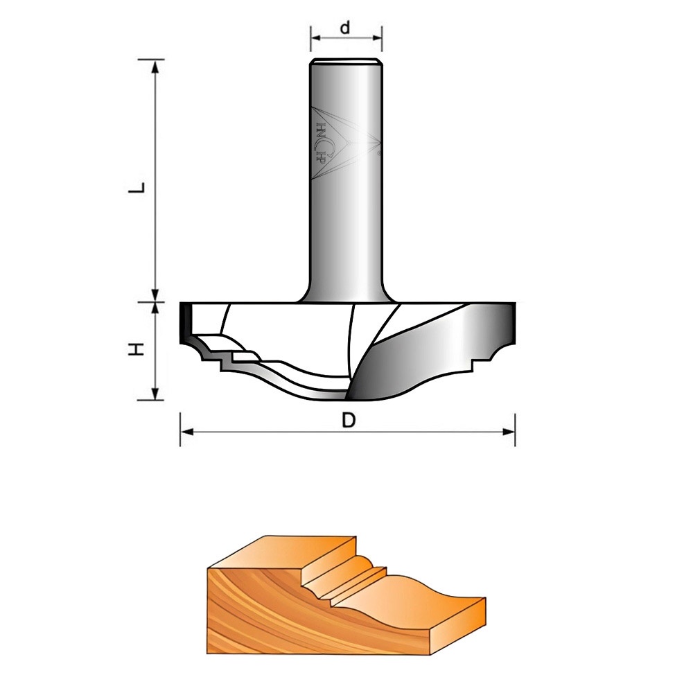 CHP7019 - Raised Panel Plunge Router Bit