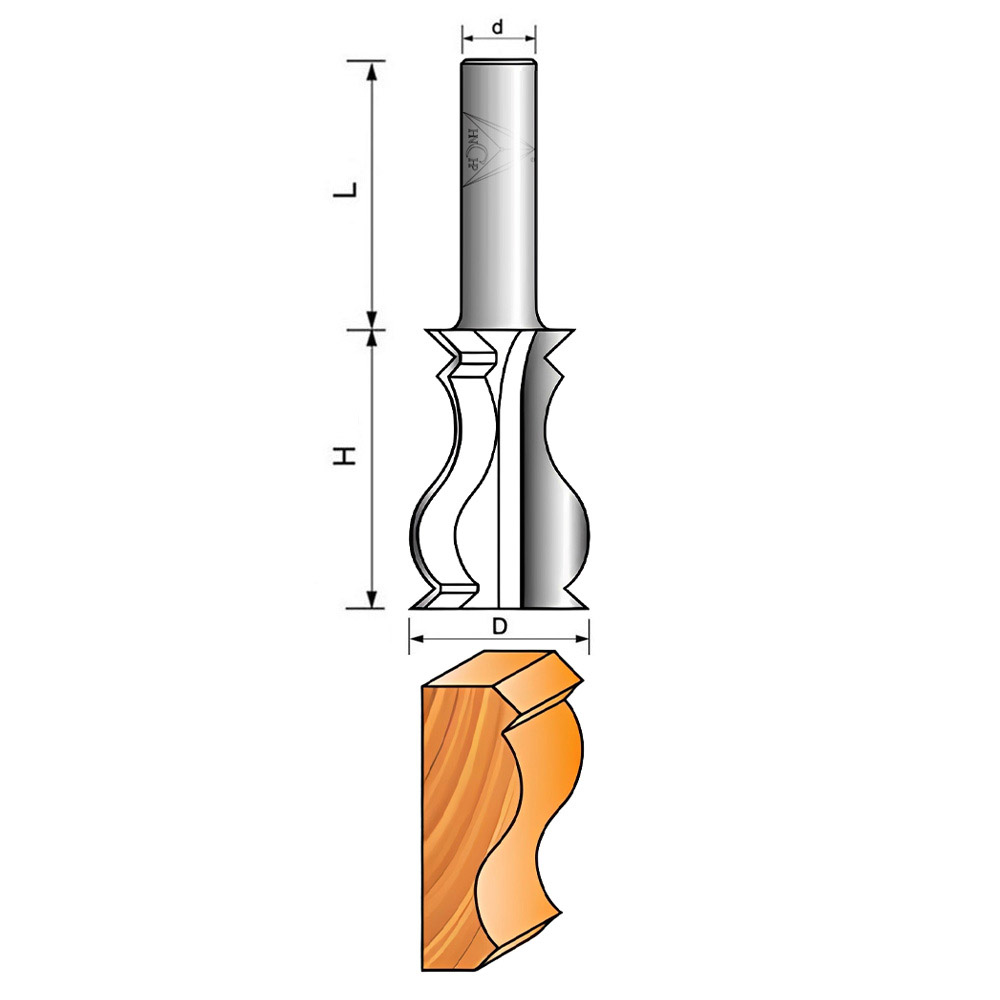 CHP8034 - Face Molding Router Bit