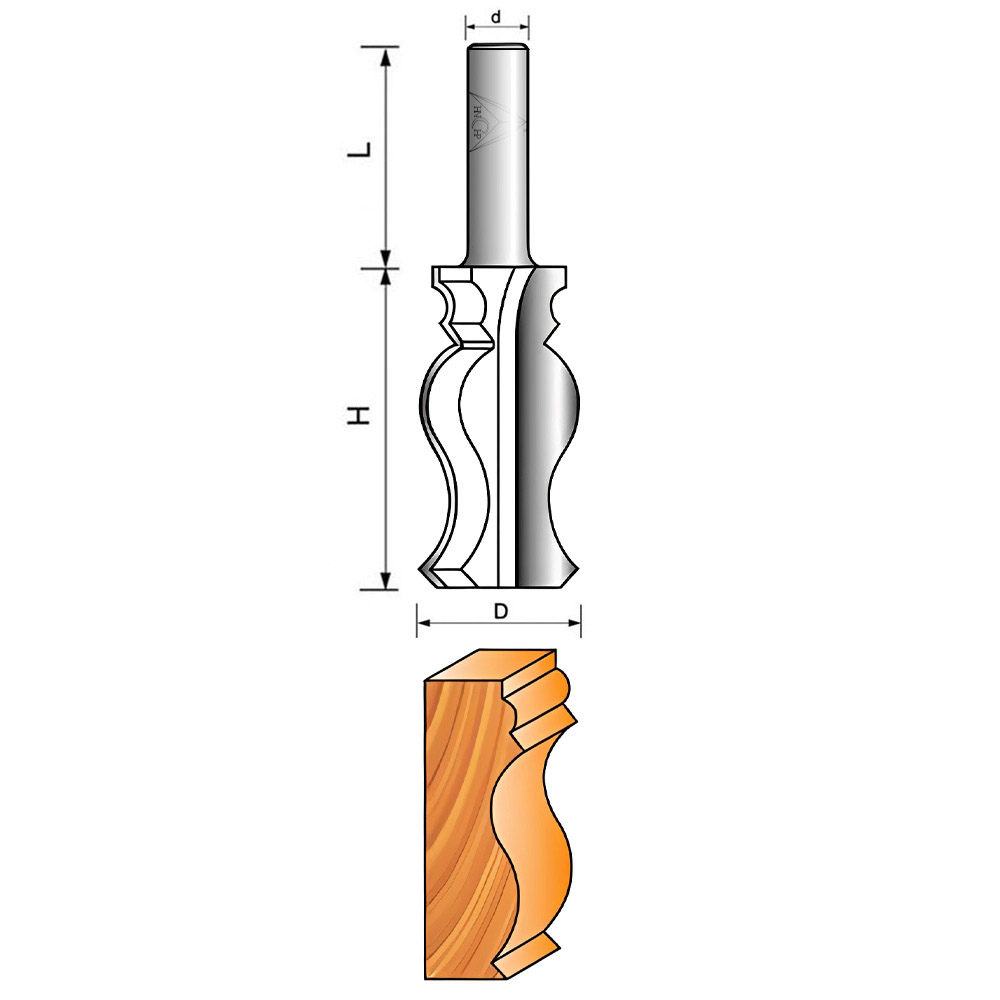 CHP8035 - Face Molding Router Bit