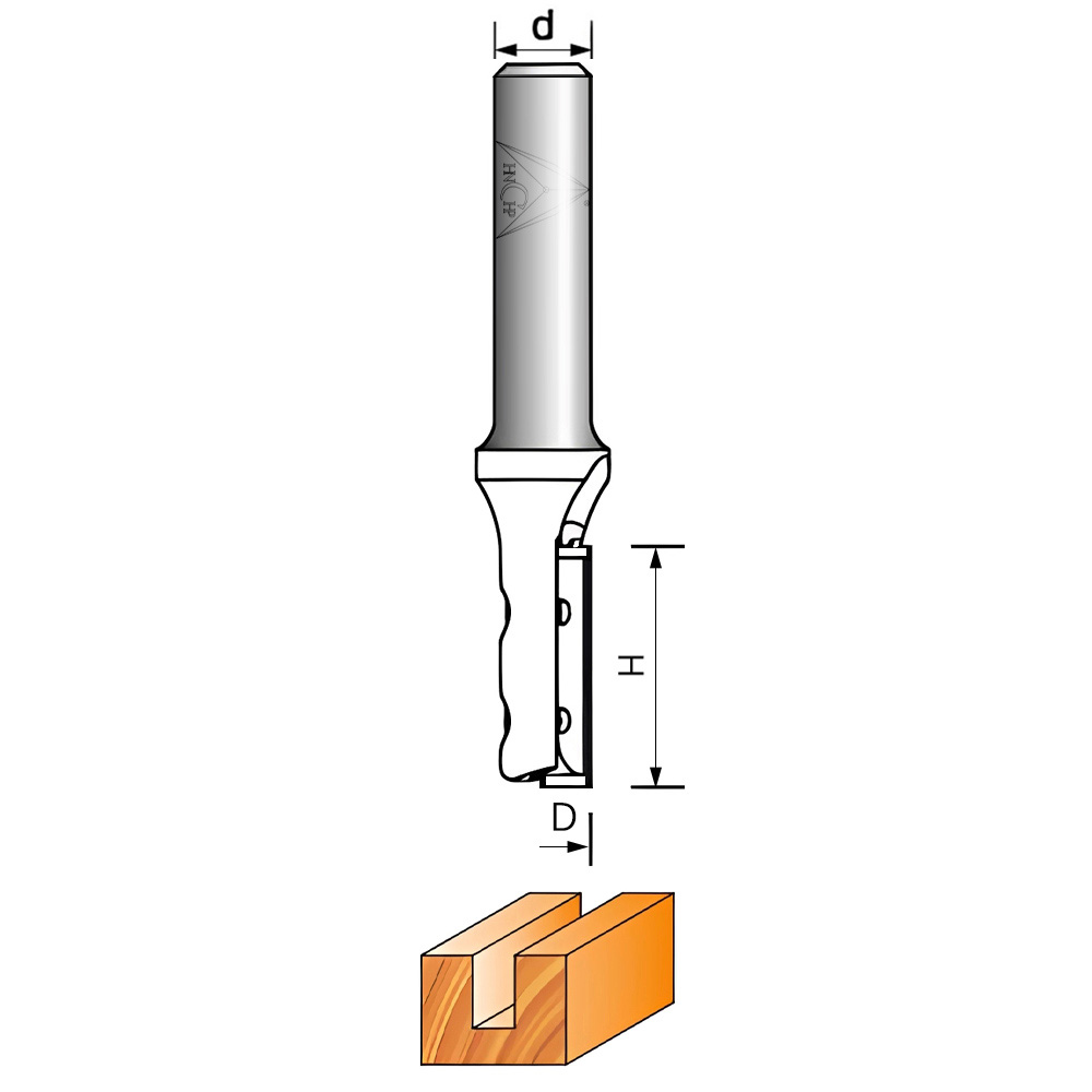 CHP101 - Carbide Insert Straight Router Bit (1 Flute)