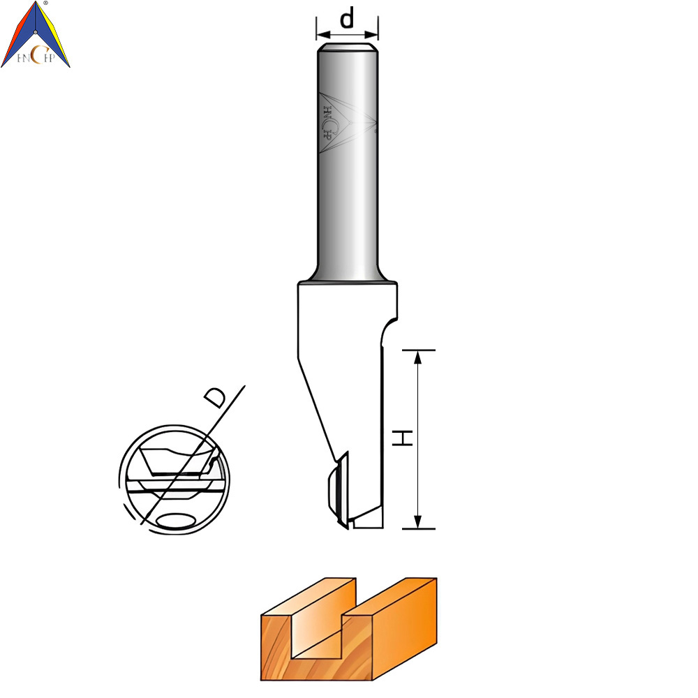 CHP102 - Carbide Insert Bottom Tip Straight Router Bit