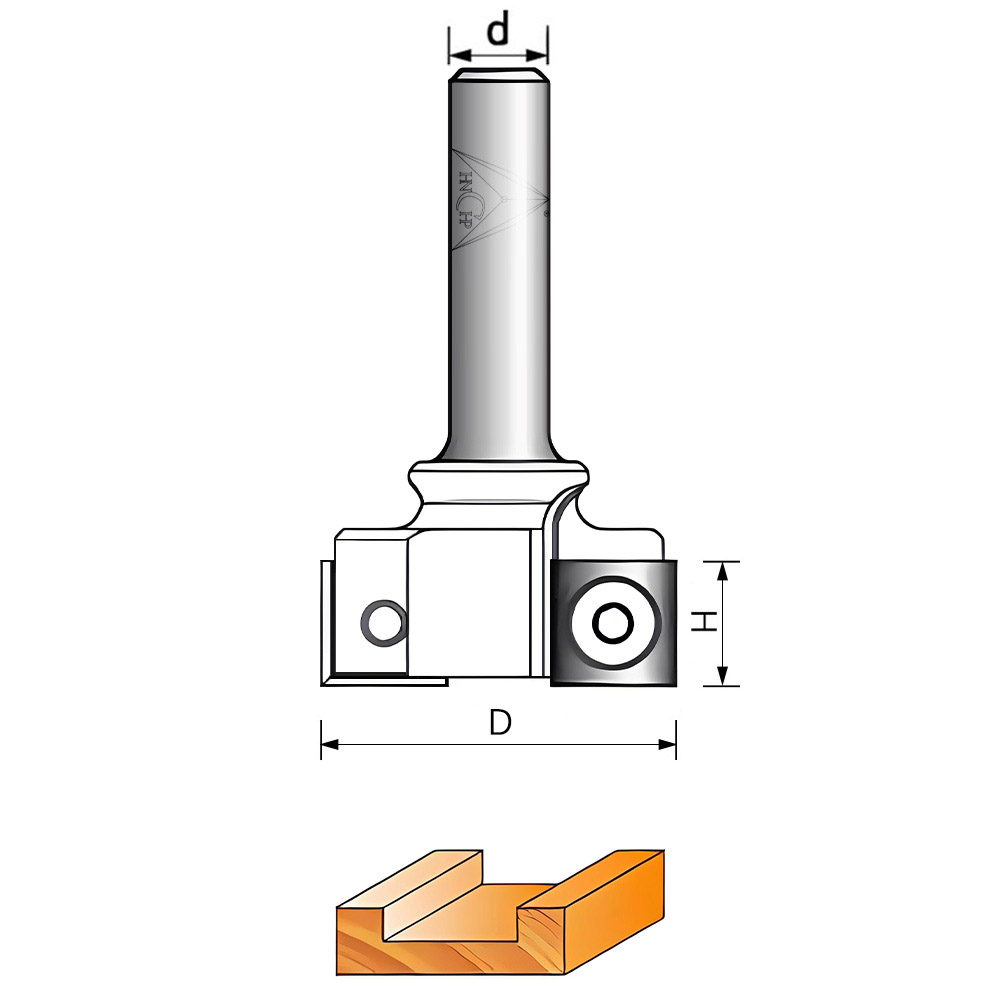 CHP104 - Carbide Insert Straight Router Bit