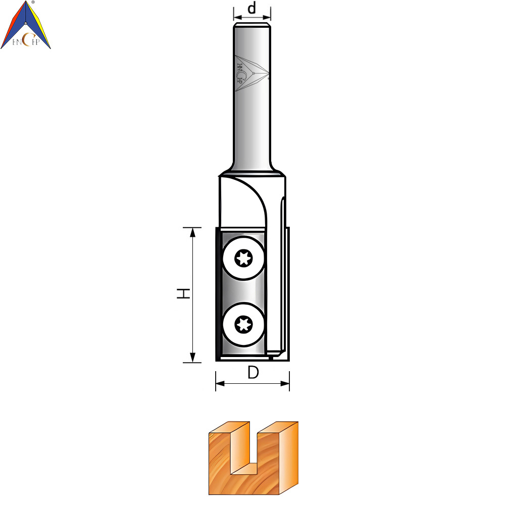 CHP107 - Carbide Insert Straight Router Bit (2 Flutes)
