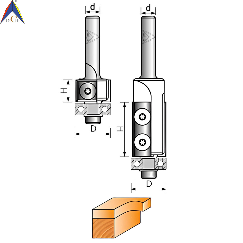 CHP120 - Carbide Insert Flush Trim Router Bit