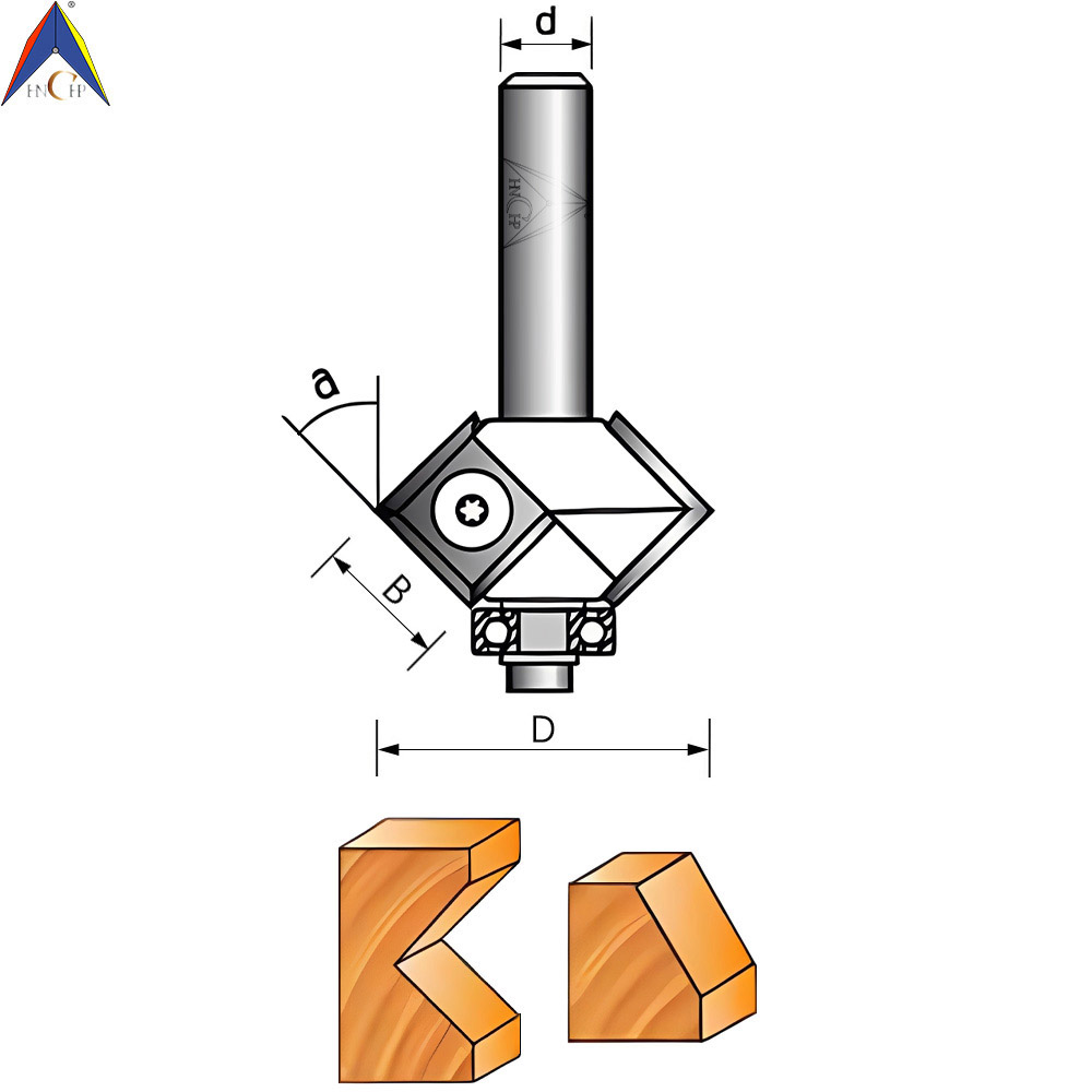 CHP122 - Carbide Insert Bevel Router Bit