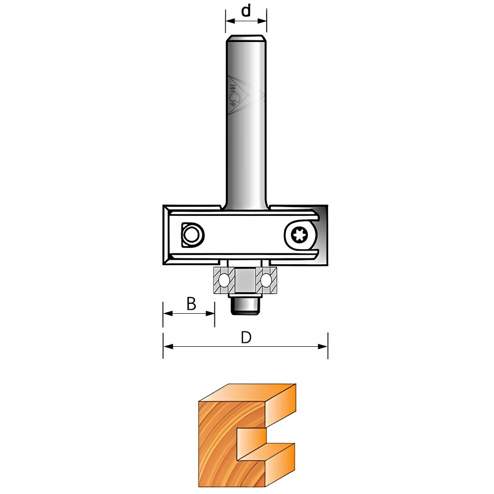 CHP123 - Carbide Insert Slotting Router Bit