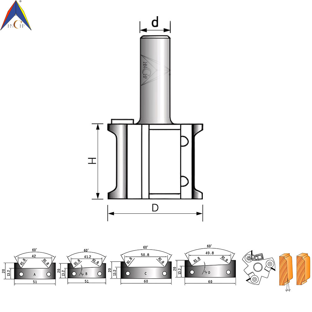 CHP210 - Carbide Insert Face Molding Router Bit
