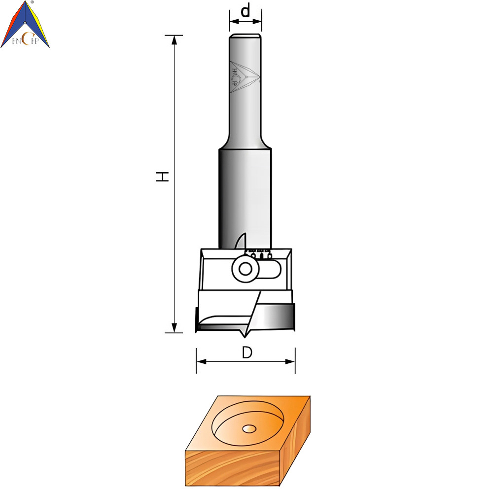 CHP305 - Carbide Insert Adjustable Hinge Boring Router Bit