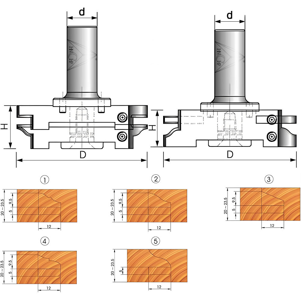 CHP401 - Carbide Insert Doorframe Router Bit