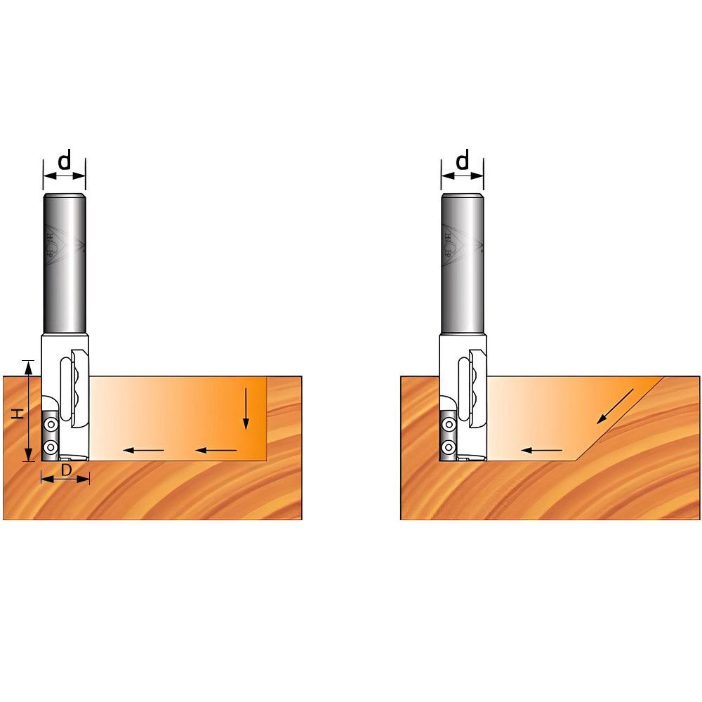 CHP405 - Carbide Insert Straight Router Bit