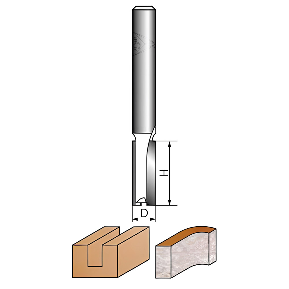 CHP-PCD5102 - PCD Straight Router Bit (2 Flutes)