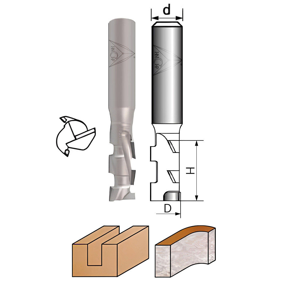 CHP-PCD5103 - PCD Spiral Router Bit (1+1 Flutes)