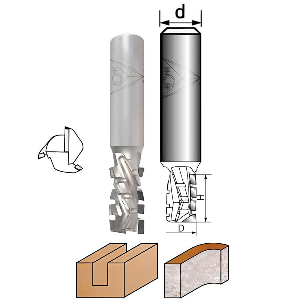 CHP-PCD5105 - PCD Spiral Router Bit (3+3 Flutes)